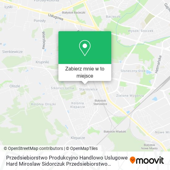 Mapa Przedsiebiorstwo Produkcyjno Handlowo Uslugowe Hard Miroslaw Sidorczuk Przedsiebiorstwo Wielobranzo