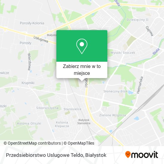 Mapa Przedsiebiorstwo Uslugowe Teldo