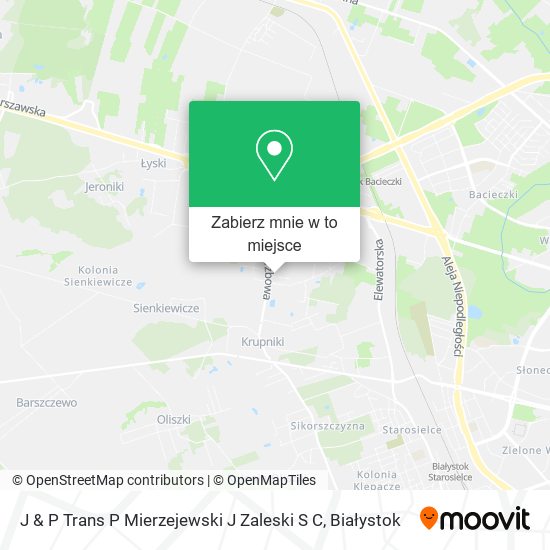 Mapa J & P Trans P Mierzejewski J Zaleski S C