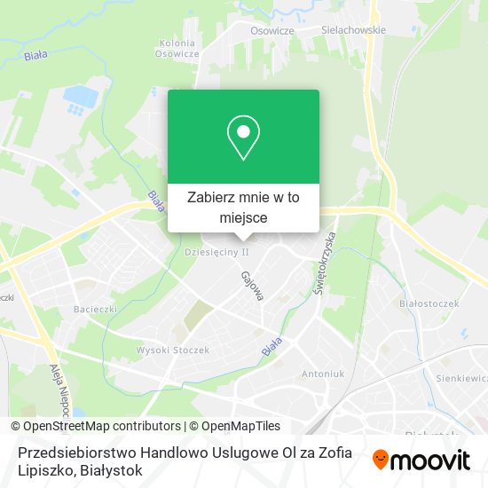 Mapa Przedsiebiorstwo Handlowo Uslugowe Ol za Zofia Lipiszko