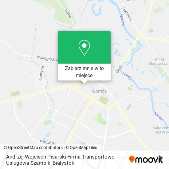 Mapa Andrzej Wojciech Pisarski Firma Transportowo Uslugowa Szambik