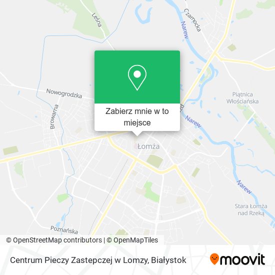 Mapa Centrum Pieczy Zastepczej w Lomzy