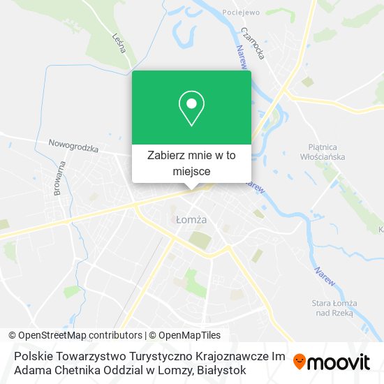 Mapa Polskie Towarzystwo Turystyczno Krajoznawcze Im Adama Chetnika Oddzial w Lomzy
