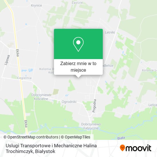 Mapa Uslugi Transportowe i Mechaniczne Halina Trochimczyk
