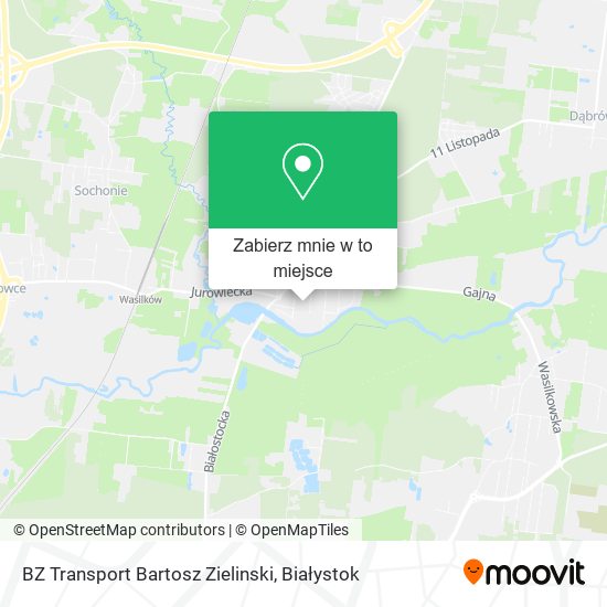 Mapa BZ Transport Bartosz Zielinski