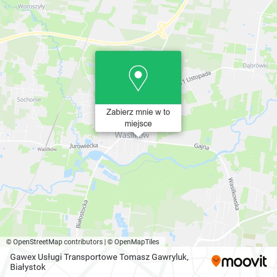 Mapa Gawex Usługi Transportowe Tomasz Gawryluk