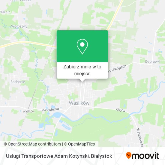 Mapa Uslugi Transportowe Adam Kotynski