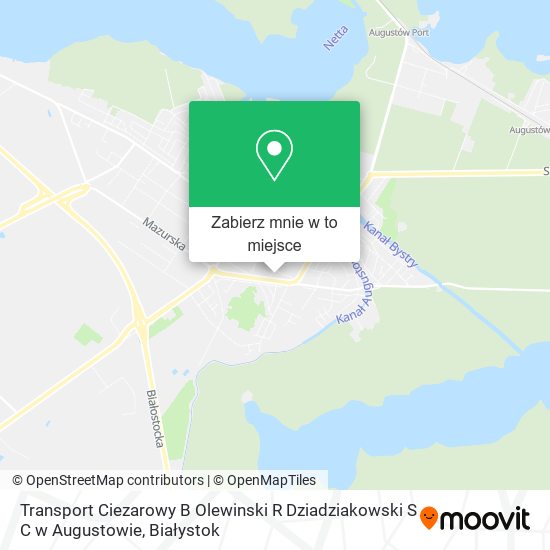 Mapa Transport Ciezarowy B Olewinski R Dziadziakowski S C w Augustowie