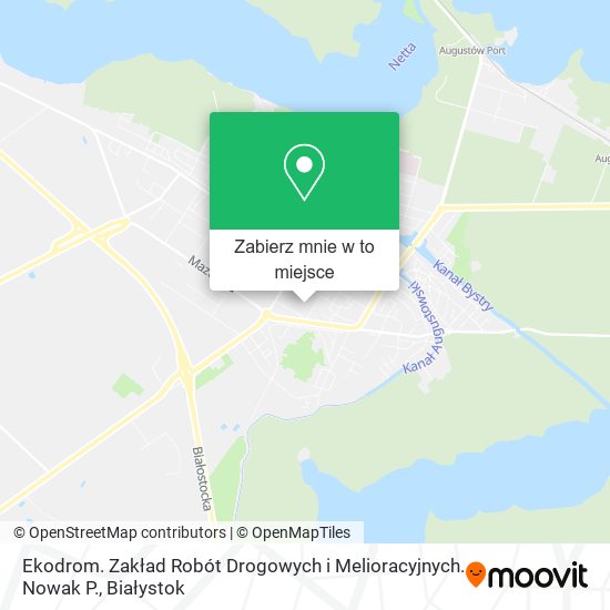 Mapa Ekodrom. Zakład Robót Drogowych i Melioracyjnych. Nowak P.