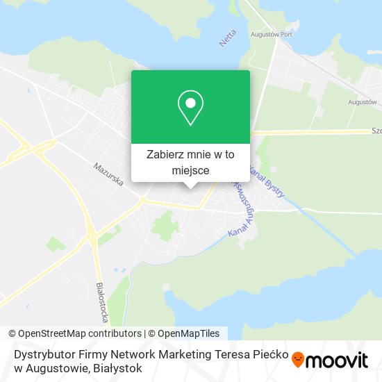 Mapa Dystrybutor Firmy Network Marketing Teresa Piećko w Augustowie
