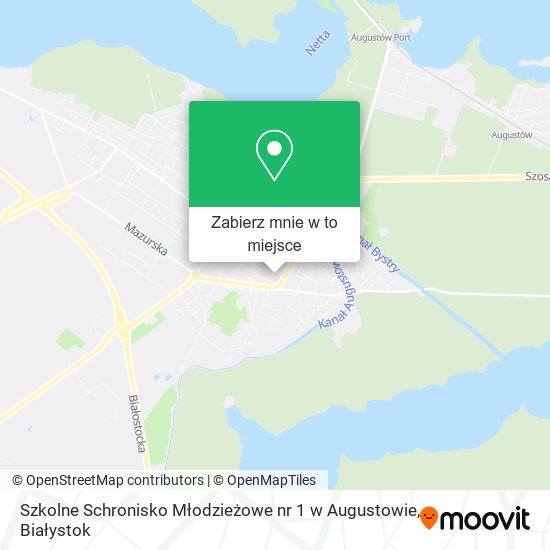 Mapa Szkolne Schronisko Młodzieżowe nr 1 w Augustowie