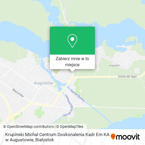 Mapa Krupinski Michal Centrum Doskonalenia Kadr Em KA w Augustowie