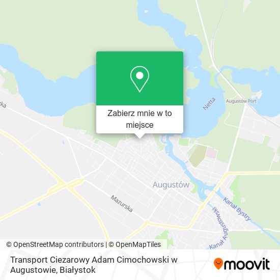 Mapa Transport Ciezarowy Adam Cimochowski w Augustowie