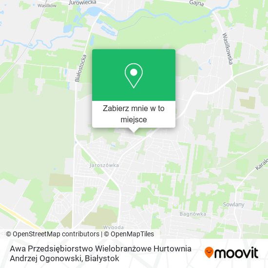 Mapa Awa Przedsiębiorstwo Wielobranżowe Hurtownia Andrzej Ogonowski