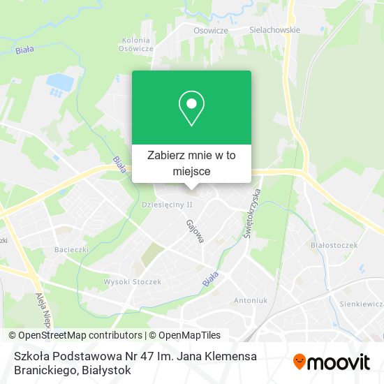Mapa Szkoła Podstawowa Nr 47 Im. Jana Klemensa Branickiego