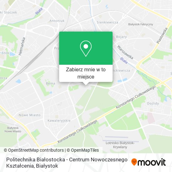 Mapa Politechnika Białostocka - Centrum Nowoczesnego Kształcenia