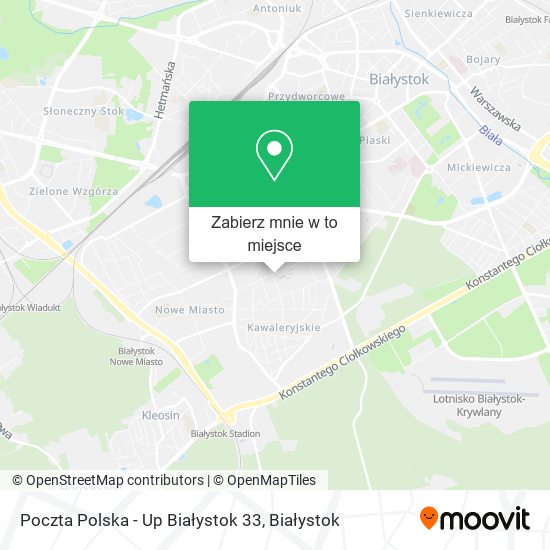Mapa Poczta Polska - Up Białystok 33