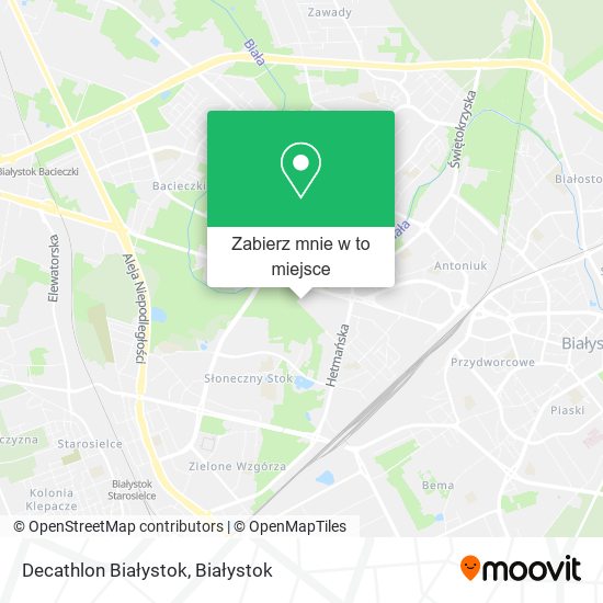 Mapa Decathlon Białystok