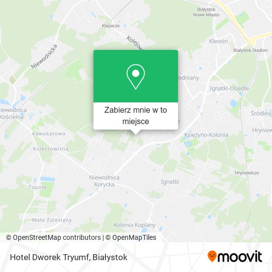 Mapa Hotel Dworek Tryumf