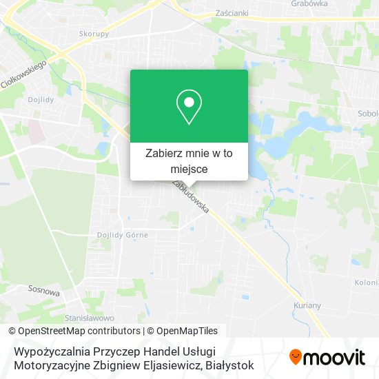 Mapa Wypożyczalnia Przyczep Handel Usługi Motoryzacyjne Zbigniew Eljasiewicz