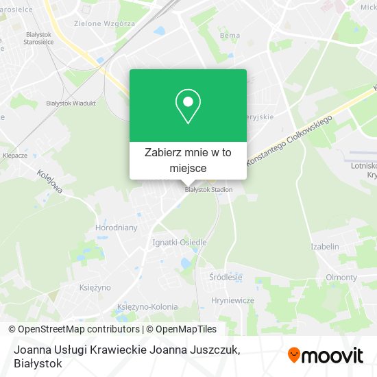 Mapa Joanna Usługi Krawieckie Joanna Juszczuk