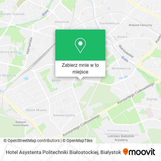 Mapa Hotel Asystenta Politechniki Białostockiej