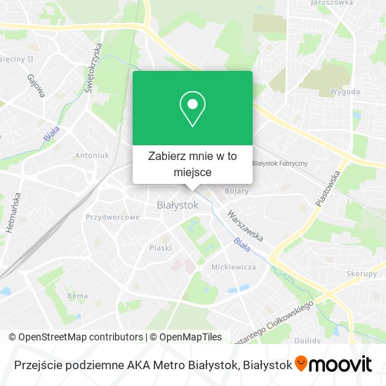 Mapa Przejście podziemne AKA Metro Białystok
