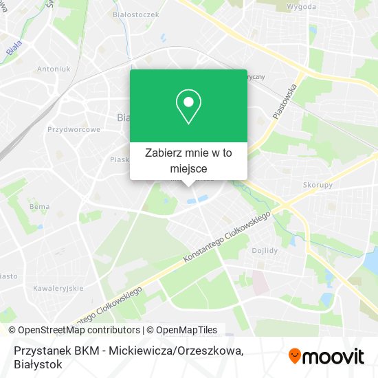 Mapa Przystanek BKM - Mickiewicza / Orzeszkowa