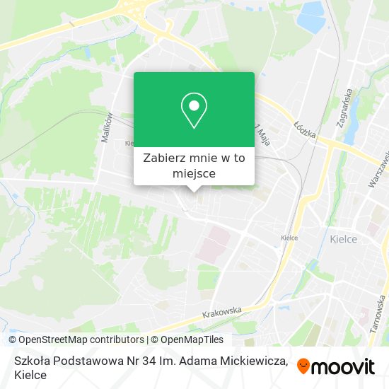 Mapa Szkoła Podstawowa Nr 34 Im. Adama Mickiewicza