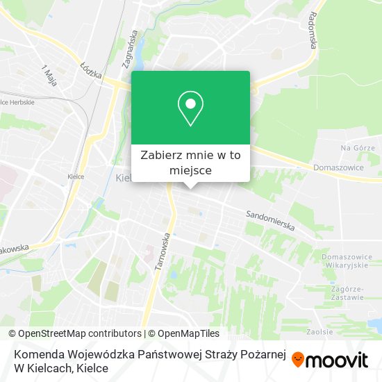 Mapa Komenda Wojewódzka Państwowej Straży Pożarnej W Kielcach