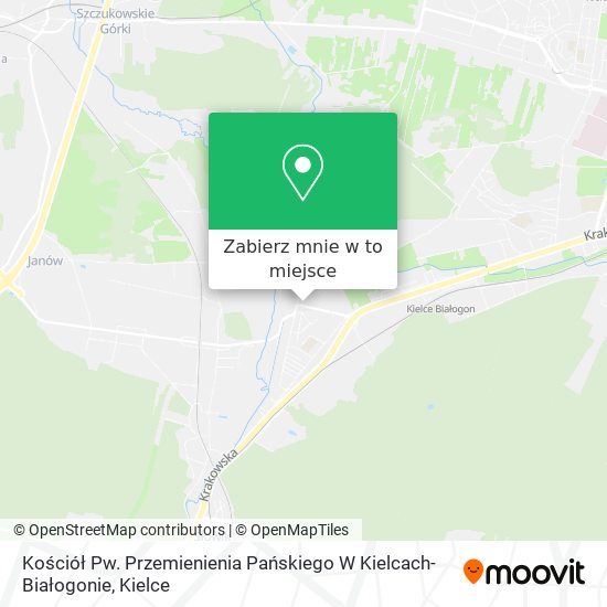 Mapa Kościół Pw. Przemienienia Pańskiego W Kielcach-Białogonie