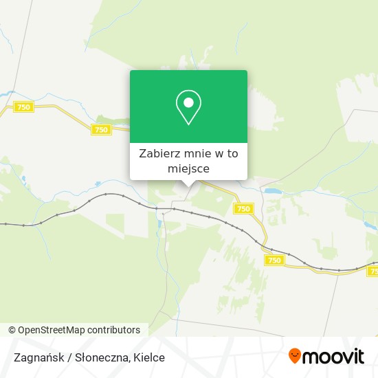 Mapa Zagnańsk / Słoneczna