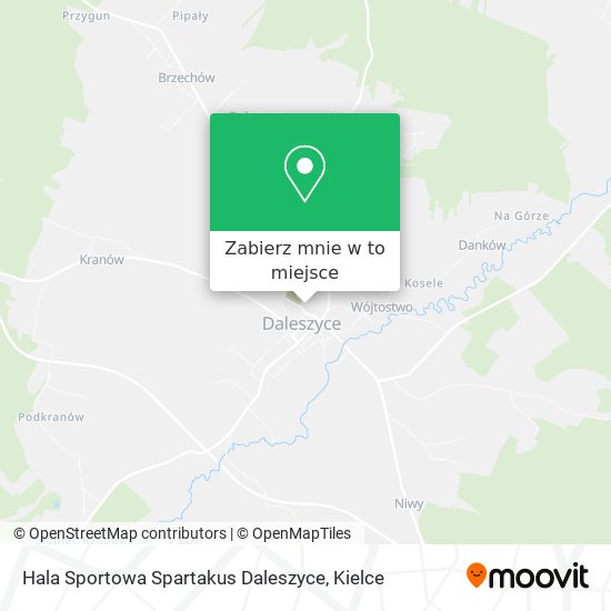 Mapa Hala Sportowa Spartakus Daleszyce