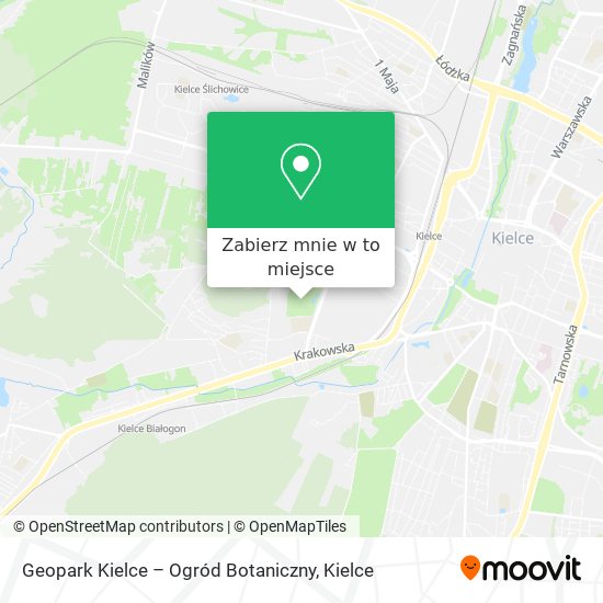 Mapa Geopark Kielce – Ogród Botaniczny