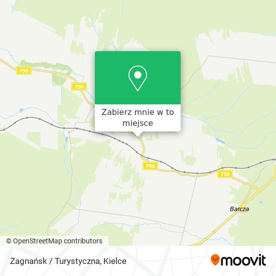 Mapa Zagnańsk / Turystyczna
