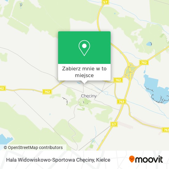 Mapa Hala Widowiskowo-Sportowa Chęciny