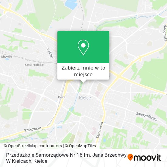 Mapa Przedszkole Samorządowe Nr 16 Im. Jana Brzechwy W Kielcach
