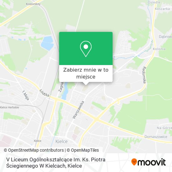 Mapa V Liceum Ogólnokształcące Im. Ks. Piotra Ściegiennego W Kielcach