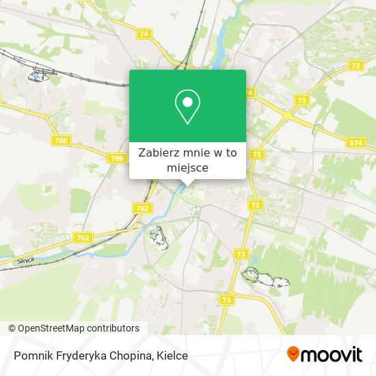 Mapa Pomnik Fryderyka Chopina