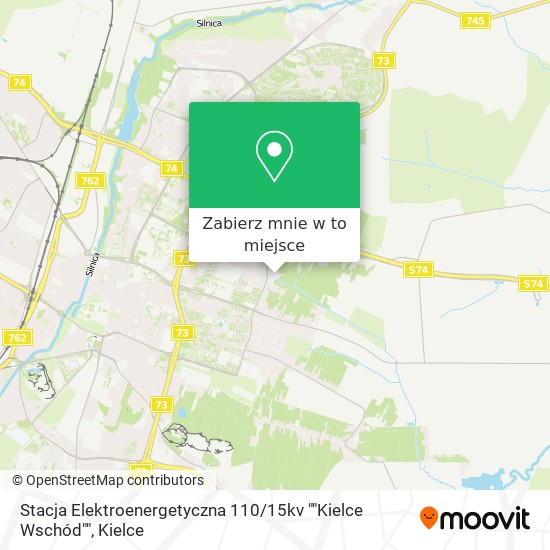 Mapa Stacja Elektroenergetyczna 110 / 15kv ""Kielce Wschód""