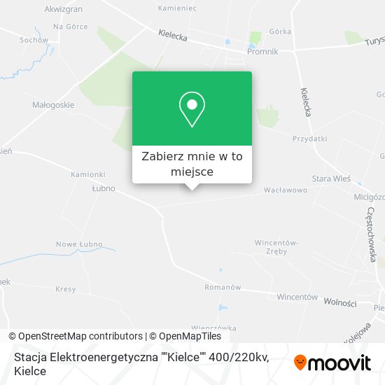 Mapa Stacja Elektroenergetyczna ""Kielce"" 400 / 220kv