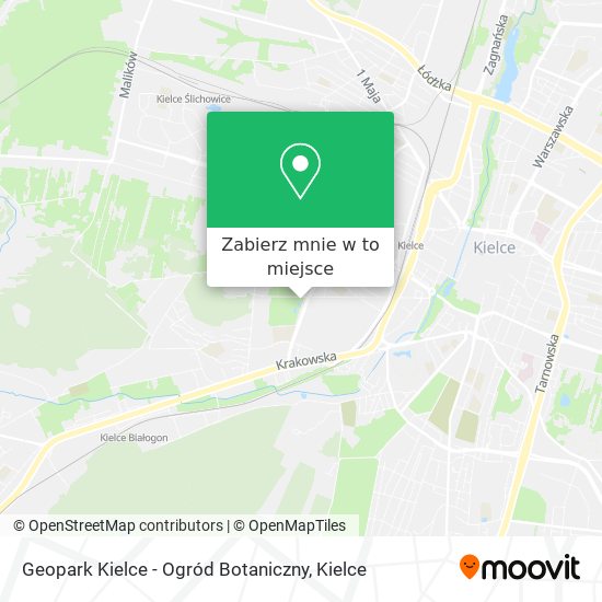 Mapa Geopark Kielce - Ogród Botaniczny
