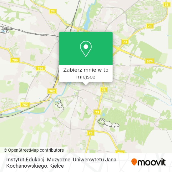Mapa Instytut Edukacji Muzycznej Uniwersytetu Jana Kochanowskiego