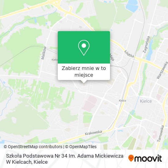 Mapa Szkoła Podstawowa Nr 34 Im. Adama Mickiewicza W Kielcach