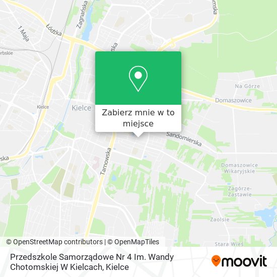 Mapa Przedszkole Samorządowe Nr 4 Im. Wandy Chotomskiej W Kielcach