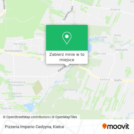 Mapa Pizzeria Imperio Cedzyna
