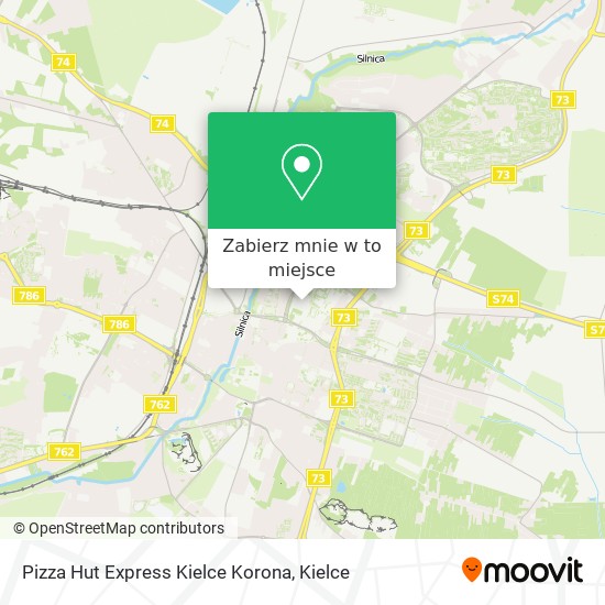 Mapa Pizza Hut Express Kielce Korona