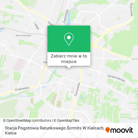 Mapa Stacja Pogotowia Ratunkowego Ścrmits W Kielcach