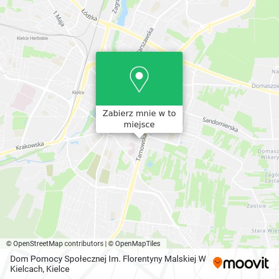 Mapa Dom Pomocy Społecznej Im. Florentyny Malskiej W Kielcach