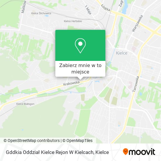 Mapa Gddkia Oddział Kielce Rejon W Kielcach